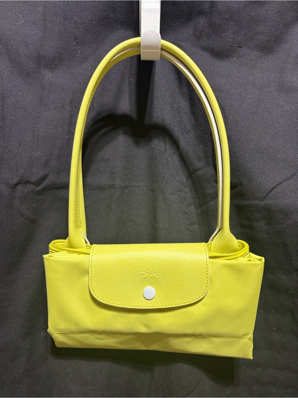 Longchamp Lemon Yellow Shoulder Tote with Flap